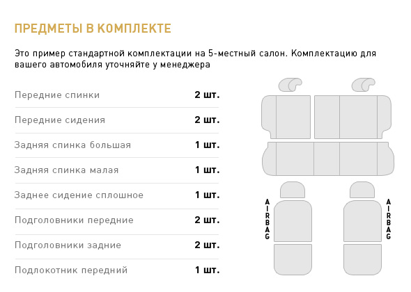 Предметы в комплекте
